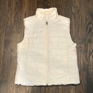LOFT Cream Quilted Vest size Small